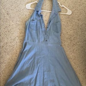 Halter Denim Dress